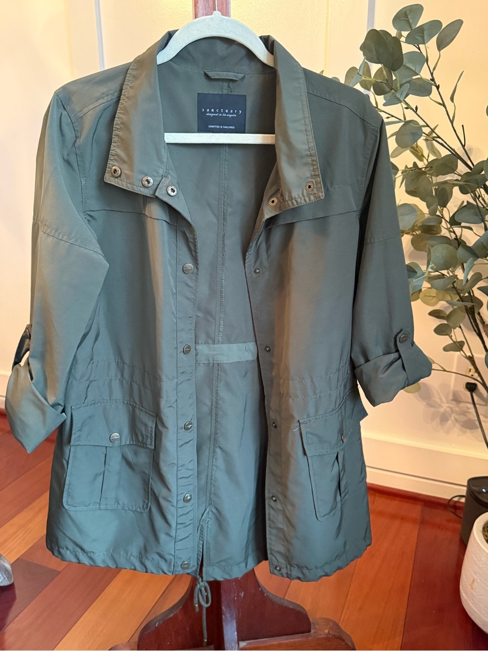 Sanctuary Olive Green Utility Jacket Lightweight Safari Jacket
Size S (oversized